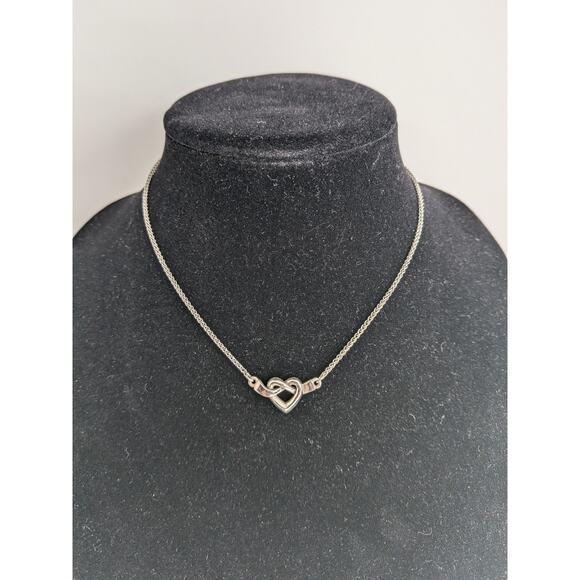 James Avery Jewelry - James Avery Heart Knot Necklace in Sterling Silver Adjustable Length 17"